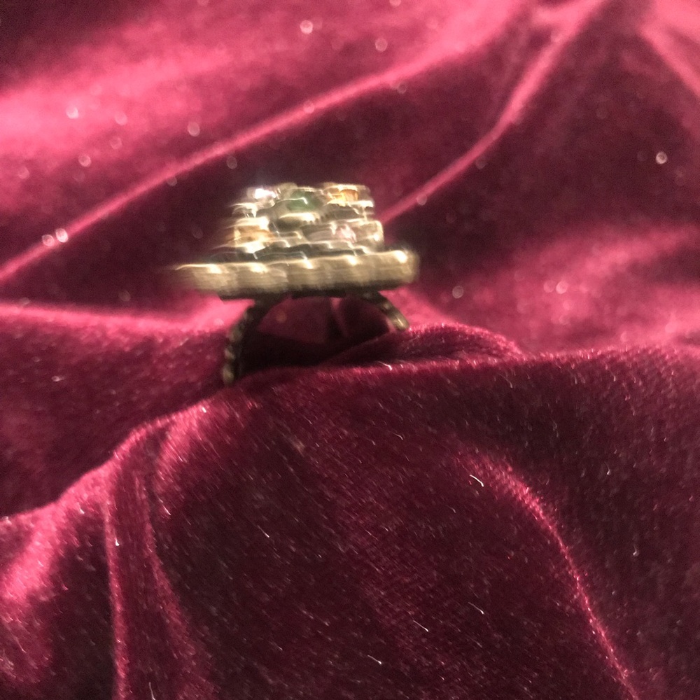 Olli Pop Brass & Onyx Statement Ring - image 3